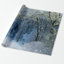 魔法のキラキラ雪ワンダーランドラッピング紙