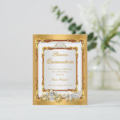 魔法のキンチャネラ ホワイトゴールド 馬と馬車 招待状 (スタンド正面)