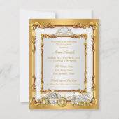 魔法のキンチャネラ ホワイトゴールド 馬と馬車 招待状 (裏面)