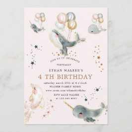魔法のクジラと星のバーチャル誕生日パーティー 招待状