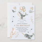 魔法のクジラと星のバーチャル誕生日パーティー 招待状 (正面)