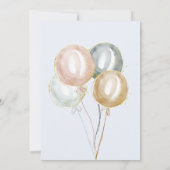 魔法のクジラと星仮想ベビーシャワー 招待状 (裏面)