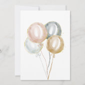 魔法のクジラと星仮想ベビーシャワー 招待状 (裏面)