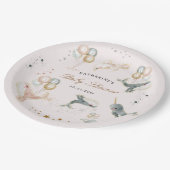 魔法のクジラの風船が赤ちゃんシャワーを星 ペーパープレート (アングル)