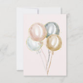 魔法のクジラの風船は赤ちゃん感謝していのシャワーを彩る サンキューカード (裏面)