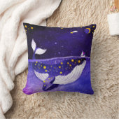 魔法のクジラ：暗い海夜 クッション (ブランケット)