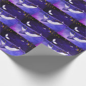 魔法のクジラ:暗い海夜 ラッピングペーパー (角)