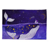 魔法のクジラ:暗い海夜 枕カバー (裏面)