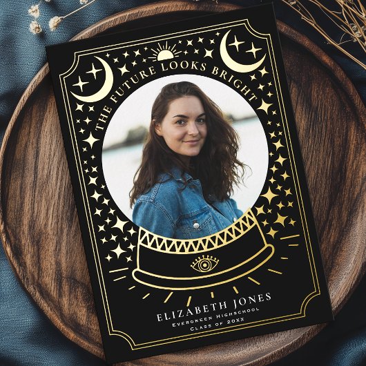 魔法のクリスタルボール卒業写真発表 箔招待状