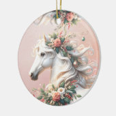 魔法のクリスマスの新年馬 セラミックオーナメント (左)