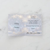 魔法のクリスマスの時間 – 黄金の雪、写真 シーズンカード (内部)