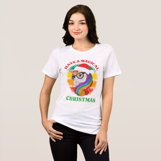 魔法のクリスマスを過ごす トライブレンドTシャツ (正面全面)