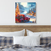 魔法のクリスマスイブ配信 キャンバスプリント (インサイチュ (寝室))