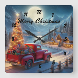 魔法のクリスマスイブ配信 スクエア壁時計