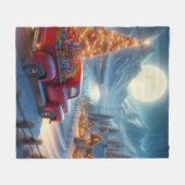 魔法のクリスマスイブ配信 フリースブランケット (正面(横))