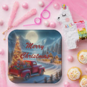 魔法のクリスマスイブ配信 ペーパープレート (パーティー)