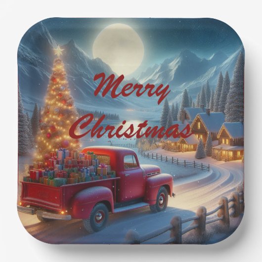 魔法のクリスマスイブ配信 ペーパープレート (正面)