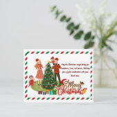 魔法のクリスマスウィッシュ: エレガントなホリデーカード シーズンポストカード (スタンド正面)