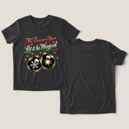 魔法のクリスマスオーナメントの魅力的なお祭り トライブレンドTシャツ