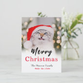 魔法のクリスマスキャットフォトホリデーカード シーズンカード (スタンド正面)