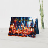 魔法のクリスマスキャンドル卓上 箔シーズンカード (正面)