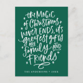 魔法のクリスマスグリーン非写真 シーズンポストカード (正面)