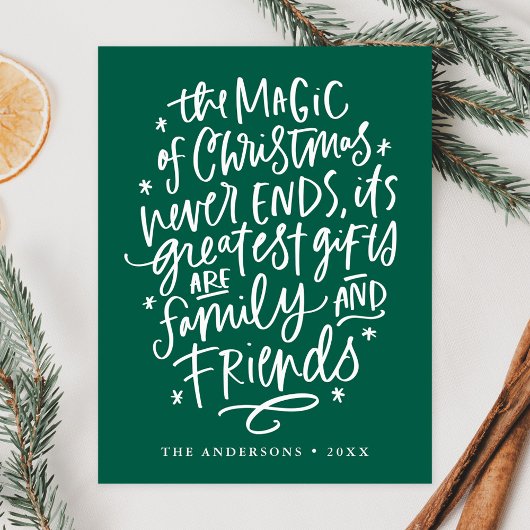 魔法のクリスマスグリーン非写真 シーズンポストカード