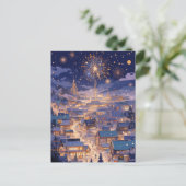魔法のクリスマスシティの花火の夜 ポストカード (スタンド正面)