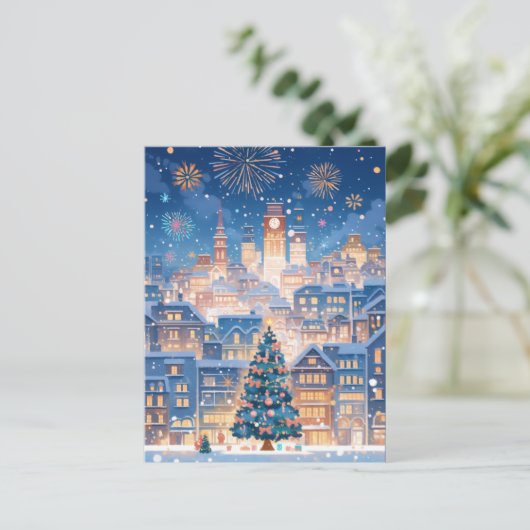 魔法のクリスマスシティ花火の夜 シーズンポストカード (スタンド正面)