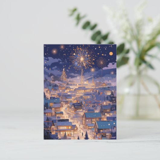 魔法のクリスマスシティ花火の夜 シーズンポストカード (スタンド正面)