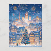 魔法のクリスマスシティ花火の夜 ポストカード (正面)