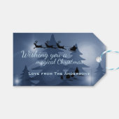 魔法のクリスマスシーンパーソナライズされた ギフトタグ (正面(横))