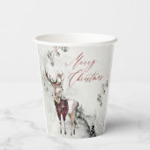 魔法のクリスマスシーン素朴ウッドランドディアー 紙コップ (裏面)