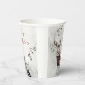 魔法のクリスマスシーン素朴ウッドランドディアー 紙コップ (右)