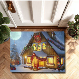 魔法のクリスマスシーン ドアマット