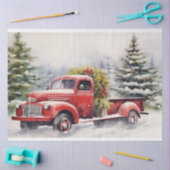 魔法のクリスマスジャーニー：ヴィンテージトラック 薄葉紙 (クラフト)