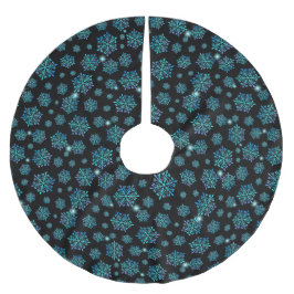 魔法のクリスマススノーフレークパターン ブラッシュドポリエステルツリースカート