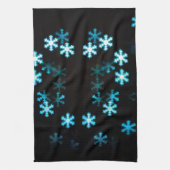 魔法のクリスマススノーフレーク キッチンタオル (縦)