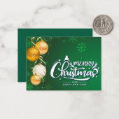 魔法のクリスマススピリット - 祭りのようなホリデーデザイン ノートカード (正面/裏面インサイチュ)