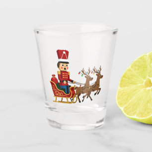 魔法のクリスマスソリに乗るくるみ割り人形 ショットグラス