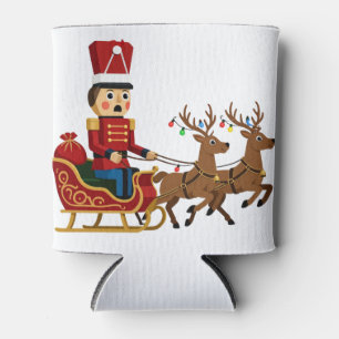魔法のクリスマスソリに乗るくるみ割り人形 缶クーラー