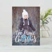 魔法のクリスマスタイポグラフィオーバーレイ写真 シーズンカード (スタンド正面)