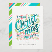 魔法のクリスマスタイポグラフィティール(緑がかった色)ID441 シーズンカード (正面/裏面)