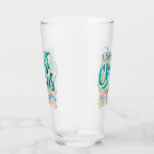 魔法のクリスマスタイポグラフィティール(緑がかった色)ID441 タンブラーグラス (左)