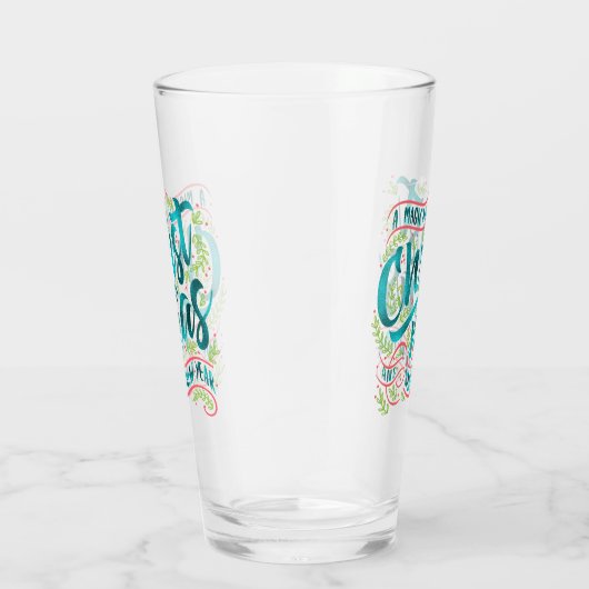 魔法のクリスマスタイポグラフィティール（緑がかった色）ID441 タンブラーグラス (右)