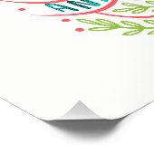 魔法のクリスマスタイポグラフィティール（緑がかった色）ID441 ポスター (コーナー)