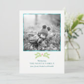 魔法のクリスマスタイポグラフィフォトティール(緑がかった色)ID441 シーズンカード (スタンド正面)