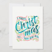 魔法のクリスマスタイポグラフィフォトティール(緑がかった色)ID441 シーズンカード (裏面)