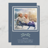 魔法のクリスマスタイポグラフィ写真金ゴールドID441 シーズンカード (正面/裏面)