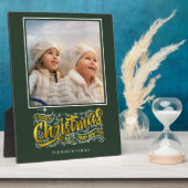 魔法のクリスマスタイポグラフィ写真金ゴールドID441 フォトプラーク (側面)